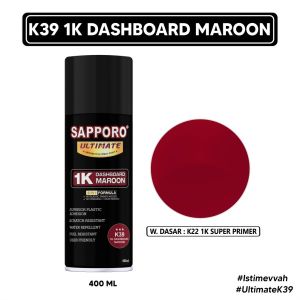 Sapporo Ultimate K39 1K Dashboard Maroon / Sapporo Ultimate / Cat Semprot / Cat Aerosol Terbaik / Sapporo Spray / Sapporo