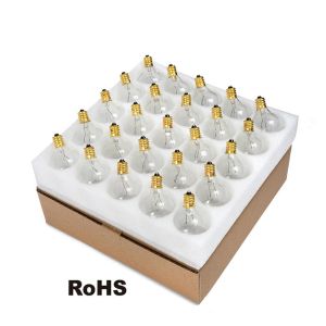 15/25pcs Replacement Light Bulb Tungsten E12 2700K Warm White 7W 220V-240V for String Light Home Party Decoration Wedding Function Portable