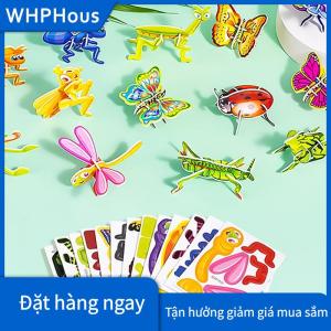 WHPHous 3D Câu Đố Cho Trẻ Em Đồ Chơi 25Pcs Giáo Dục 3D Phim Hoạt Hình Câu Đố 3D Trò Chơi Ghép Hình Câu Đố Phim Hoạt Hình Nghệ Thuật Thủ Công Quà Tặng Cho Bé Trai Cô Gái
