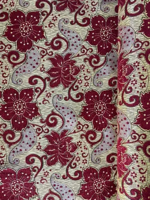 BAHAN KAIN KURSI SOFA PER 100X140CM KAIN CENIL KURSI SOFA MOTIF BULAT MINIMALIS METERAN
