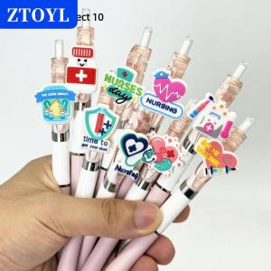 [COD]🔥🔥🔥ZTOYL 6 10Pcs Medical Record Pens Nurse Doctor Writing Gel Pens Nurses Day Gift Student Retractable Ballpoint Pen