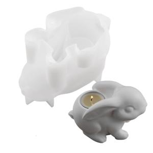 Hình con thỏ chủ khuôn silicon crafting Nguồn cung cấp Silicone kết cấu hoàn hảo cho Handmade nến và quà tặng