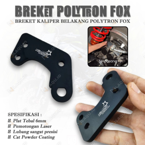 Breket kaliper belakang 2 piston polytron fox r fox s bracket kaliper motor listrik polytron fox r s