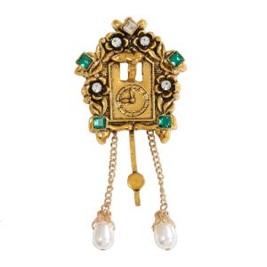 Cổ lồng Đồng hồ pin với dây xích trang trí cho áo khoác com lê mediaeval thời trang bổ sung