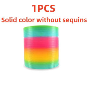 วัสดุของเล่นสปริงยืดวงเรนโบว์พับได้สำหรับเด็กใช้ในงานปาร์ตี้มายากลอุปกรณ์ตลกที่จับปากกายืดหยุ่นสีสันสดใส