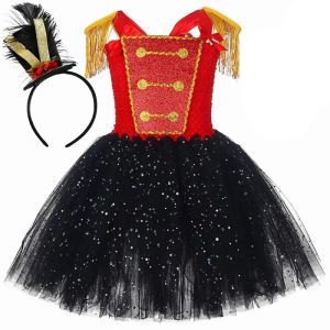 Nutcracker Soldier Girls Costumes Kids Halloween Christmas Tutu Dress Girl Circus Ringmaster Cosplay Dresses for Birthday Party2026