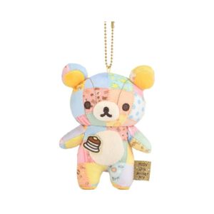 HEFEI Shopkeeper Series Rilakkuma Keychain Bag Charm Stuffed Doll Bear Plush Keyring Lazybear Cartoon Rilakkuma Bear Pendant Boys and Girls
