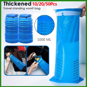 10/20/50 Pcs 1000ml Sick Bags Car Sickness Bag Portable Vomit Bags Travel Accessories Beg Sakit呕吐袋