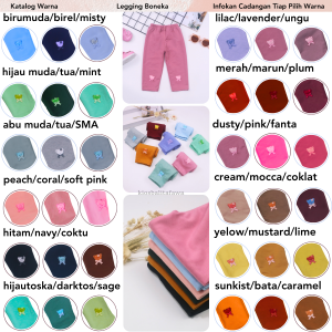 Legging Boneka uk Bayi - 4 Tahun / Premium Pants Panjang Bahan Kaos Anak Perempuan Leging Polos Kios Balita Fawa