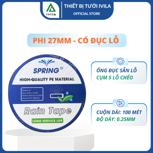 Cuộn 100m Ống phun mưa IVILA 27mm - Ống tưới phun mưa - Dây tưới phun mưa - Ống tưới cây - Dây tưới cây - Ống mềm tưới cây