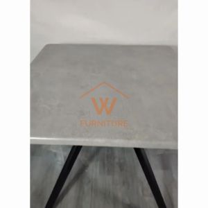 Wfurniture Luxury Dining Table Super Top Restaurant Table Cafe Solid Round Modern Meja Makan Bulat