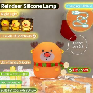 Elk Silicone LampPatting Lamp Luminous Toy Bedroom Bedlight Night Market Night Light
