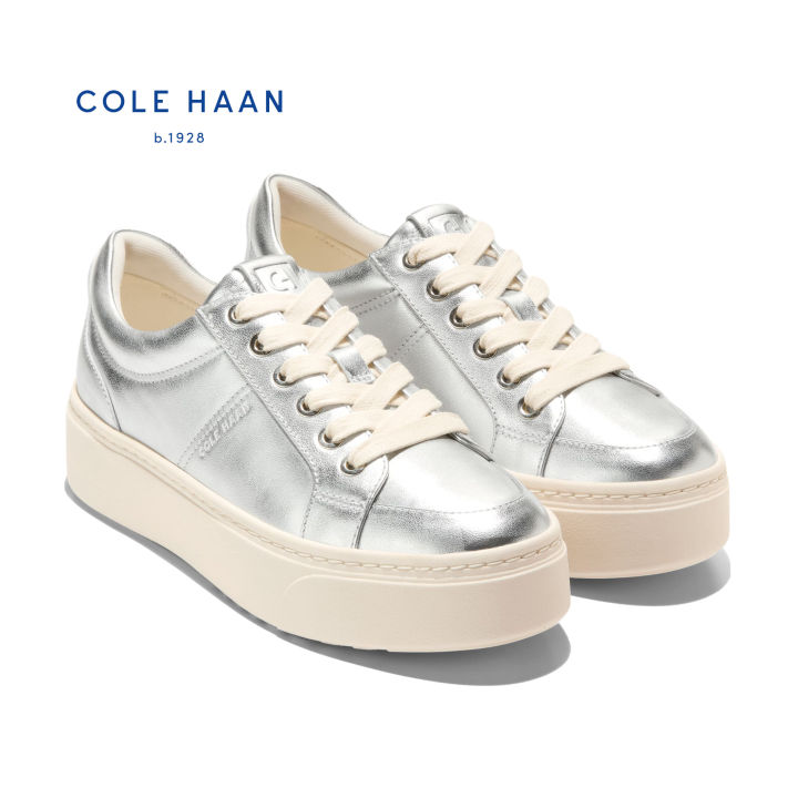 Cole Haan W31643 Womens GrandPrø Max Platform Sneaker Shoes Silver