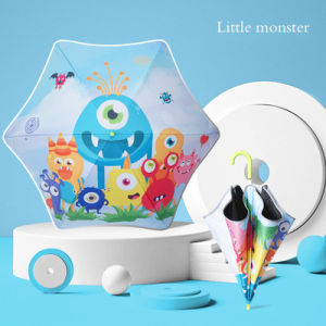New creative rounded corner children umbrella cute cartoon umbrella reflective sunshade children umbrella sunny umbrella