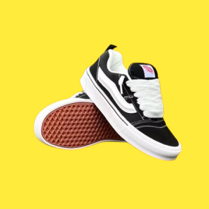 obral sepatu knu school black and white 31-44 murah free ongkir