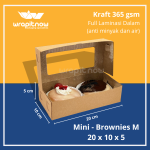(Isi 20 pcs) Dus Kraft dan Ivory 20x10x5 Laminasi/dus brownies dus coklat dus kraft dus makanan dus sate dus bolen dus murah pabrik dus