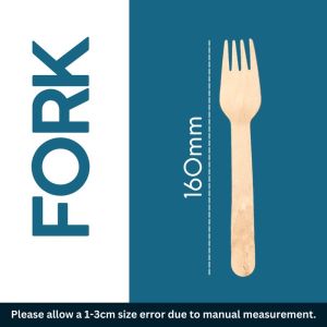 100pcs Bamboo Wooden Spoon And Fork And Knife Eco-Friendly Disposable Cutlery Set 14cm/16cm