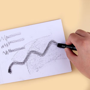 6pcs Sketch Charcoal Bars Set Soft Medium Hard Compressed Charcoal Sticks for Artists Students Sketching Drawing Art Supplies