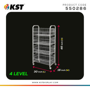 (READY STOCK)Basket Stand 34 & 5  /Basket Stand With Roller/Multipurpose Rack/Rak Pelbagai Fungsi