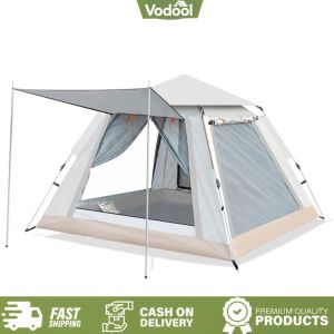 [VSC] Instant Pop Up Tent Automatic Camping Tent with Mesh Window Portable One-Touch Tent Foldable 4-6 People for Family Vacation Trip