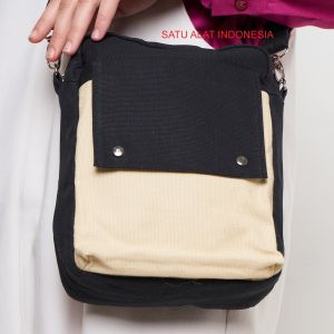 SATU ALAT Tas Selempang KAMILLA 100% Canvas Premium Tebal Tas Kanvas