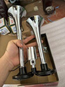 Còi hơi 2 loa 12v 24v phổ thông gắn xe ô tô