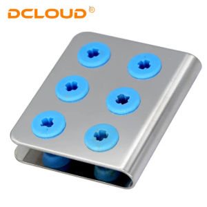 6 Holes Dental Ultrasonic Scaler Tips Holder Stand Silicone Autoclavable  Sterilization with Cover fit EMS/Woodpecker/DTE/SATELEC/NSK Endo Tips