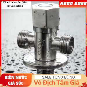 Van chữ T 3 ngã giảm áp van chia nước cho vòi xịt vệ sinh và bồn cầu chất liệu INOX SUS 304 bền bỏ chống gỉ sét