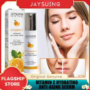 Jaysuing Vitamin C Anti-aging Facial Serum Hydrating Anti Wrinkle Lighten Hyaluronic Acid Erase Deep Wrinkles & Dark Spot Freckles Moisturizing Brightening Essence Fade Fine Lines Lifting Firming Skin Care Products 50ml