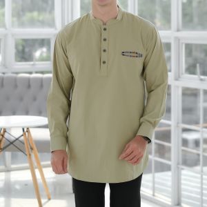 Baju Koko Pria Dewasa Lengan Panjang Kemko Songket Series