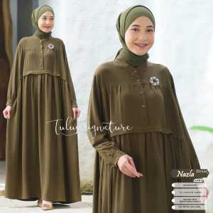 Tulus Signature Nazla Dress Maxi Gamis Wanita Airflow Import Polos LD 114