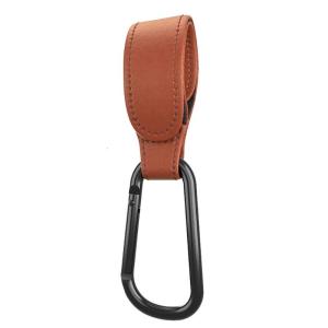 Xách tay xe đẩy có móc treo da PU có thể điều chỉnh đa mục đích Organizer Clip của bạn PURSE mua sắm túi đựng tã trên pram