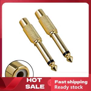 🚚【Local Express Delivery】🚚 2Pc 6.35mm 1 4 Mono Male Jack to RCA Female Plug Audio Adapter Cable Converter
