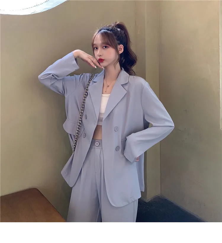 2 Pcs/Set Large Sized Korean Version Women's Set Wear Casual Suit