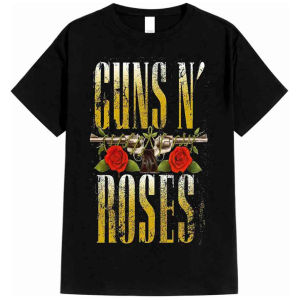 T-Shirt Atasan GUNS N ROSES Kaos Distro Musik BAND Bahan 24s Free stiker