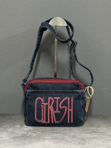 AEIOU No.297 กระเป๋ายีนส์สะพายข้าง Girlish ทรงเหลี่ยม Girlish Font สินค้าลิขสิทธิ์แท้