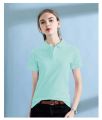 Blue Corner Ladies Polo Shirt Plain Comfort Wear Mint Green. 