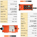 Telecrane F21-E1B Remote Wireless Industrial Hoist Crane Push Button 8. 