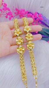Lắc tay hoa mai chuẩn 24.k kèm hộp nhung
