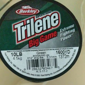 SENAR TRILENE BIG GAME 10LB 0.31mm 1372meter 4.5kg BERKLEY EXTREME FIGHTING POWER SUPER STRONG MADE IN U.S.A. PALING MURAH BARANG ORIGINAL