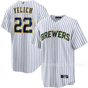 MLB Jersey   Brewers Baseball Jersey  Milwaukee Brewers jersey  Embroidered Baseball Jacket