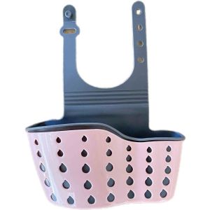 【COD&Fast Delivery】 Silicone Storage Drain Basket Adjustable Hanging Kitchen Sink Holder Soft Kitchen Accessories Soap Sponge Shelf Bathroom