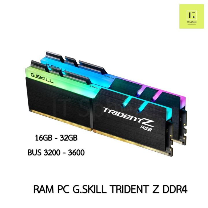 32gb G Skill Trident Z Rgb Ddr4 3200 Dimm Cl16 RAM G.SKILL TRIDENT Z RGB BLACK DDR4 16GB 32GB BUS 3200 3600 แรม gskill