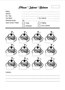 BUKU REKAP ARISAN LEBARAN KARTUN PINK UK A5 JILID SPIRAL NON-CUSTOM 100 HAL