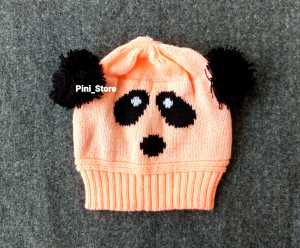 Topi Bayi Rajut Motif Panda(0-2 Tahun)