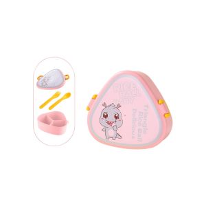 BW-C990 Lunch Box Anak 3 Sekat Motif Dino 800ML dengan Sendok Garpu BPA FREE / Kotak Makan Karakter