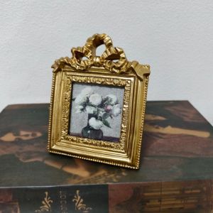 LUMIQLO Nhựa Khung ảnh Đồ trang trí bàn làm việc Thiết kế nơ Giá đỡ trưng bày ảnh Sáng tạo Vàng Giá đỡ ảnh Trang trí nhà cửa