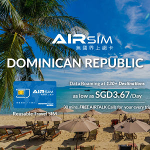 AIRSIM Reusable Global Travel Prepaid SIM - Dominican Republic