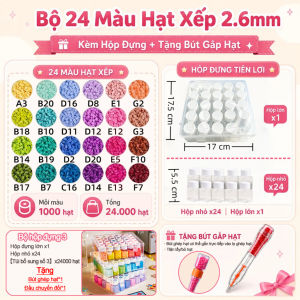 【Hạt xếp phát sáng 2.6mm】Bộ hạt xếp DIY màu macaron bổ sung.làm sản phẩm thủ công sáng tạorèn luyện sựtập trung củatrẻ.