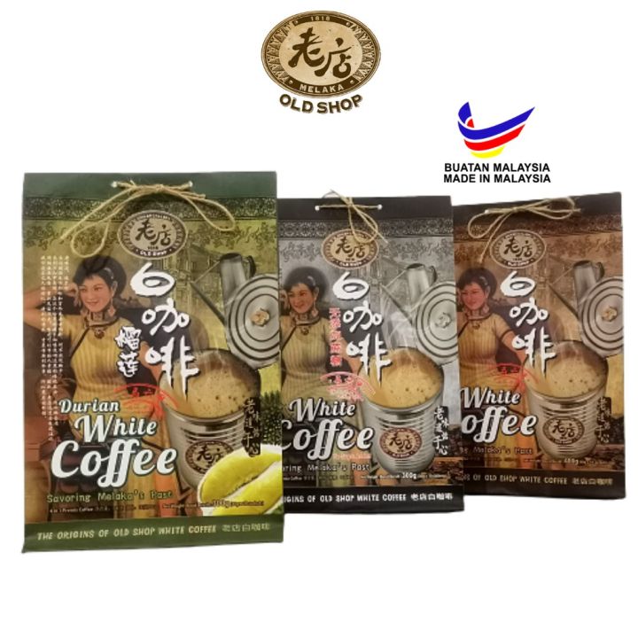 Old Shop Melaka White Coffee 10 Sachets 3 in 1 Kopi Durian Flavour ...